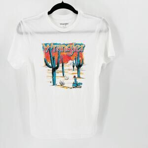 WRANGLER SUNSET CACTUS LOGO GRAPHIC TEE western jaripeo cowgirl size S